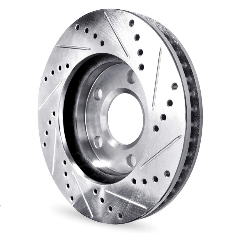 R1 Concepts Front Brake Kit For 2004-2009 Toyota Prius| Drilled Slotted Brake Rotors| Ceramic Brake Pads and Rotors Kit|Hardware included - Image 3